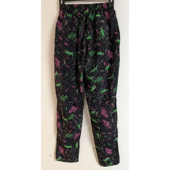 GECKO Hawaii Neon Splatter Gecko Print Beach Pant 100% Nylon Size Small - Picture 6 of 13